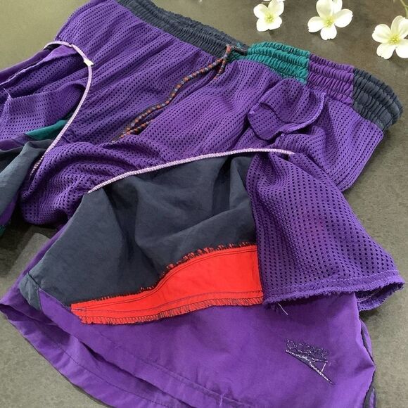 Vintage 90’s Speedo Swim Trunks Colorful Bright Colorblock Swimsuit - Picture 8 of 13